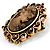 Antique Gold Cameo Brooch (Bronze&Brown) - view 3