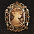Antique Gold Cameo Brooch (Bronze&Brown) - view 5