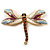 Exotic Enamel Dragonfly Brooch