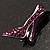 Purple Swarovski Crystal Stiletto Shoe Brooch - view 3