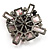 Statement Floral Brooch (Silver Tone) - view 7