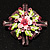 Statement Floral Brooch (Silver Tone) - view 3