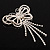 Striking Diamante Butterfly With Dangling Tail Brooch - view 7