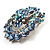 Blue Diamante Corsage Brooch - view 3