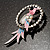Crystal Parrot Bird Brooch (Silver&Pink) - 68mm L - view 5