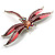 Pink Enamel Dragonfly Brooch - view 3