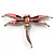 Pink Enamel Dragonfly Brooch - view 4
