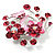 Fancy Butterfly And Flower Brooch (Pink&Magenta) - view 5