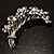 Flower And Butterfly Cluster Crystal Brooch (Clear) - view 8