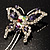 Purple Crystal Butterfly With Dangling Tail Brooch - view 6