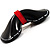 Black & Red Plastic Bow Brooch - view 3