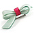 Plastic Bow Brooch (Pale Green&Pink) - view 2