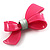 Plastic Bow Brooch (Deep Pink & Pale Green) - view 3