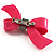 Plastic Bow Brooch (Deep Pink & Pale Green) - view 4