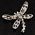Crystal Dragonfly Brooch (Multicoulored) - view 6