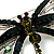 Jumbo Sequin Dragonfly Brooch (Silver, Green&Olive) - view 4