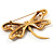 Jumbo Sequin Dragonfly Brooch (Gold Tone & Amber Coloured) - view 8