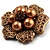 6-Petal Imitation Pearl Floral Brooch (Copper&Gold Brown) - view 3