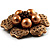 6-Petal Imitation Pearl Floral Brooch (Copper&Gold Brown) - view 4