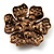 6-Petal Imitation Pearl Floral Brooch (Copper&Gold Brown) - view 5