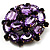 Large Dimensional Corsage Acrylic Brooch (Bronze&Purple) - view 3