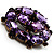 Large Dimensional Corsage Acrylic Brooch (Bronze&Purple) - view 2