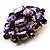 Large Dimensional Corsage Acrylic Brooch (Bronze&Purple) - view 5