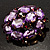 Large Dimensional Corsage Acrylic Brooch (Bronze&Purple) - view 7