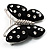 Large Black Resin Butterfly Brooch (Silver Tone) - view 4