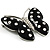 Large Black Resin Butterfly Brooch (Silver Tone) - view 5