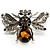 Art Deco Bumble-Bee Brooch (Silver Tone)