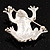 Marcasite Frog Brooch (Antique Silver Tone) - view 5