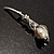 Fancy Faux Pearl Floral Brooch (Silver Tone) - view 5