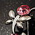 Small Butterfly Crystal Wreath Brooch (Silver&Pink) - view 6