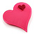 Pink Plastic 'Heart in Heart' Brooch - view 3