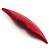 Cranberry Red Plastic Crystal Lips Brooch - view 3