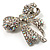 Stunning Swarovski Crystal Bow Brooch (Silver Tone) - view 7