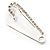 Small Crystal Scarf Pin Brooch (Silver Tone) - 40mm Width - view 3