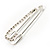 Small Crystal Scarf Pin Brooch (Silver Tone) - 40mm Width - view 2