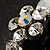 Clear Crystal Floral Wreath Brooch (Silver Tone) - view 3
