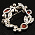 Clear Crystal Floral Wreath Brooch (Silver Tone) - view 7