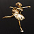 'Dancing Ballerina' Fashion Brooch (Gold Tone) - view 2