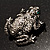 Crystal Toad Brooch (Black Tone) - view 2