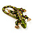 Exotic Enamel Lizard Brooch - view 2