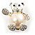 Imitation Pearl Teddy Bear Brooch (Silver Tone) - view 7