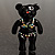 Black Bear In Crystal Bathing Suit Brooch - view 2