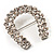 Clear Crystal Lucky Horseshoe Brooch (Silver Tone) - view 6