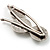 'Modern Leaf' Stainless Steel Ethnic Brooch - view 4