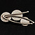 'Modern Leaf' Stainless Steel Ethnic Brooch - view 8