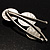 'Modern Leaf' Stainless Steel Ethnic Brooch - view 3